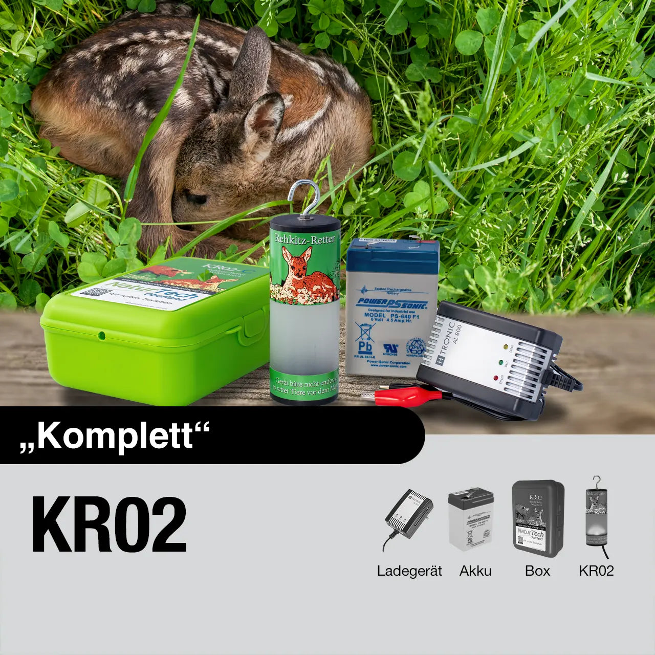 Rehkitz-Retter/Wildschreck KR02 - Komplett-Set (Standard)
