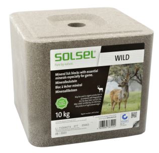SOLSEL Wildleckstein - eckig mit Loch gepresst (10kg)