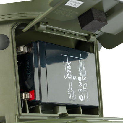 EUROHUNT Futterautomat Evolution 2.0 (12V) mit Batterie und Solarpanel