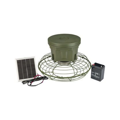 EUROHUNT Futterautomat Evolution 2.0 (12V) mit Batterie und Solarpanel
