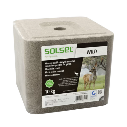 SOLSEL Wildleckstein - eckig mit Loch gepresst (10kg)