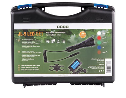 LED Jagd Zoom-Taschenlampe JL-5 Set im Koffer